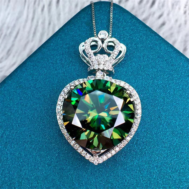 Unique Custom Jewelery™ - 10 Ct Moissanite Crown D Color Mom Necklace