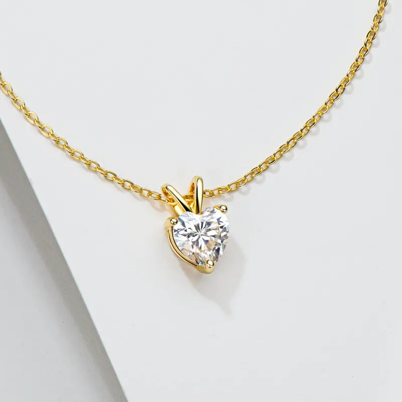 Unique Custom Jewelery™ 2 Ct Heart Shape Moissanite D Color Mom Pendant