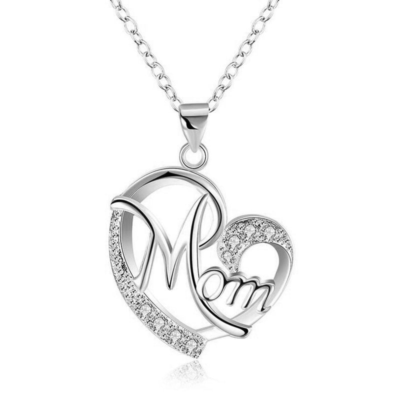 Unique Custom Jewelery™ Mom Heart Pendant Necklace