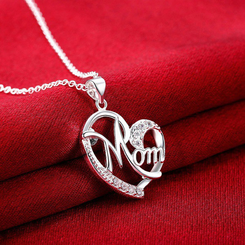 Unique Custom Jewelery™ Mom Heart Pendant Necklace