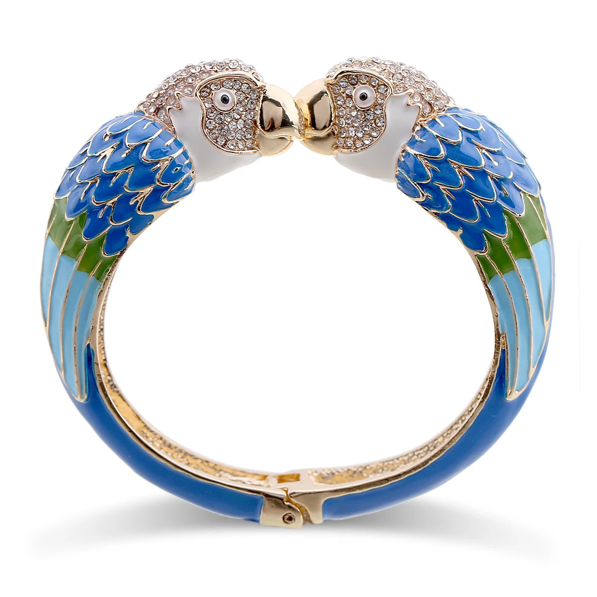 Hot Selling Unique Custom Jewelery™ - Paradise Enamel Parrot Hinge Bangle