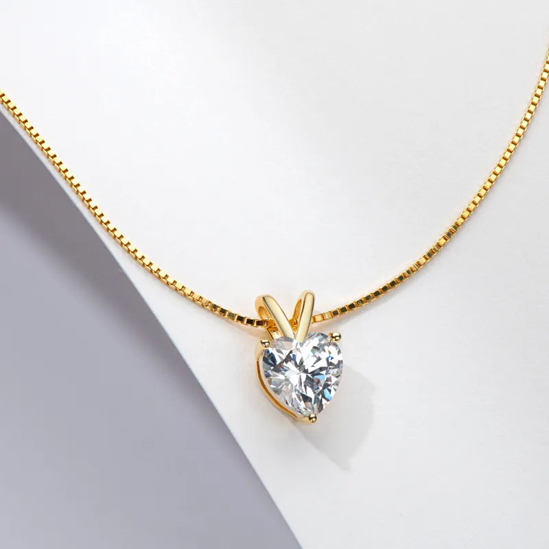 Unique Custom Jewelery™ 2 Ct Heart Shape Moissanite D Color Mom Pendant